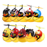 10 Patitos Con Casco Decoración Moto Bici, Purpurina Y Sonid