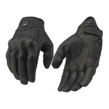 Guantes Para Motociclista 100% Piel Con Protecciones Y Touch