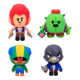 Brawl Stars Figura Articulada 11 Cm Accion X 4 Personajes.