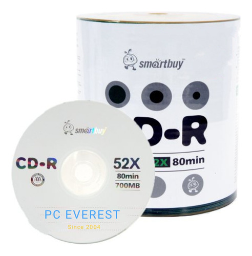 Cd-r Smartbuy Logo 700mb 52x 80min - Unidad a $850