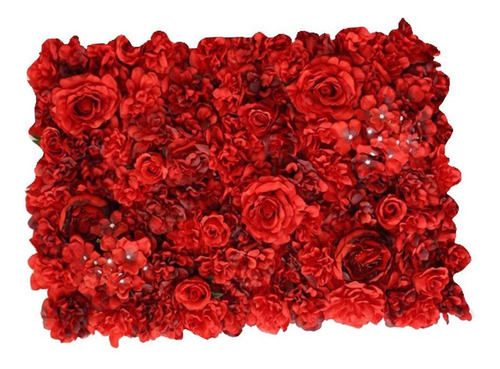Panel De Telón De Fondo De Pared De Flores De Rojo
