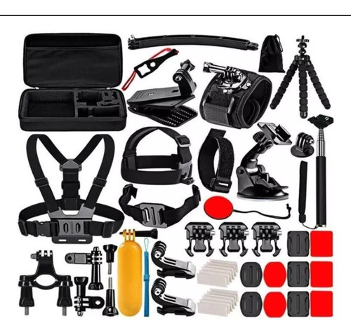 Kit Maleta Gopro + 50 Accesorios Camara Deportes Extremos 