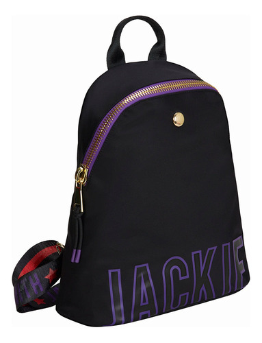 Mochila Jackie Smith Dear Backpack  Negra En Caja Con Moño
