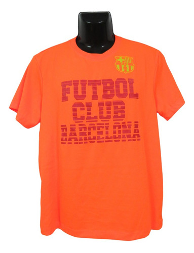 Camiseta Barcelona Fc Talla M Color Naranja Fluor Original