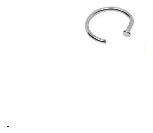Piercing Nariz D-ring Ouro Branco 18k Garantia Vitalícia