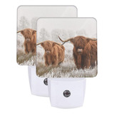 Scottish Highland - Juego De 2 Luces Nocturnas Led Enchufabl