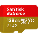 Cartão Memória Micro Sd Sandisk 128gb Microsd Extreme 190mbs