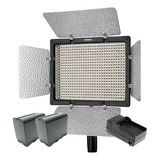 Iluminador Led Yongnuo Yn600 L Ii + 2 Bateria +carre+ Fonte 