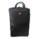 Mochila Swissbags 17 PuLG Porta Notebook Impermeable Cresko Color Negro
