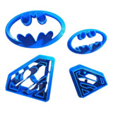 Molde Cortante X4 Superhéroes Batman Superman Liniers