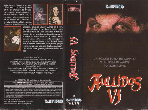 Aullidos Vi Vhs Howling Vi The Freaks Terror Hombres Lobo