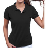 Kit 3 Camisas Polo Feminina Atacado Piquet Uniforme Lisa