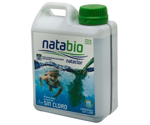 Nataclor Natabio Alguicida 1 Litro Piscinas Sin Cloro!