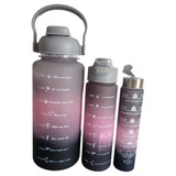 Botella Motivacional Plastica Set X3