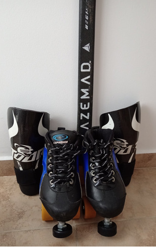 Patines 4 Ruedas Canariam + Canilleras + Stick