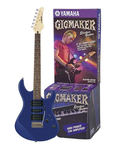 Paquete Guitarra Eléctrica Yamaha Erg121gpiimtu2 Azul Metal