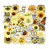 50pcs Sunflower Stickers Waterproof Aesthetic Trendy Sticker