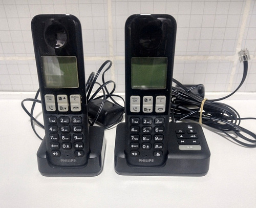 Telefono Inalambrico Duo Philips D2352b/77 Negro Contestador