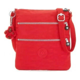 Kipling Bolsa Keiko Crossbody Rojo 100% Original Diseño De La Tela Nylon
