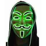 Disfraz Mascara Luz Led Anonimus, V De Venganza, Vendetta