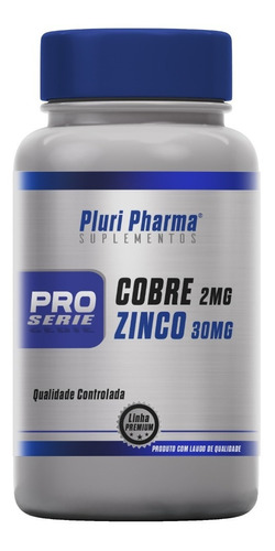 Zinco Quelato 30mg + Cobre 2mg 60 Cápsulas