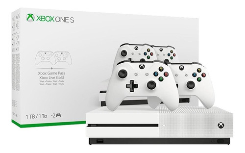 Microsoft Xbox One S 1tb Two-controller Bundle Blanco