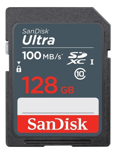 Cartão Memória Sandisk 128gb 100mb/s Full Hd Sdxc Uhs-l Sdsdunr-128g-gn3in