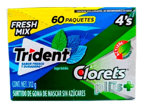 4's Mix Fresh Trident 60 Pzas