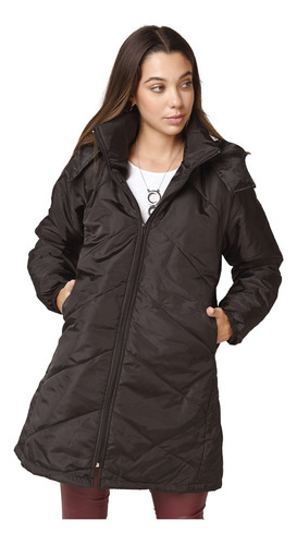 Campera Mujer Larga Rompeviento Impermeable Nofret 111