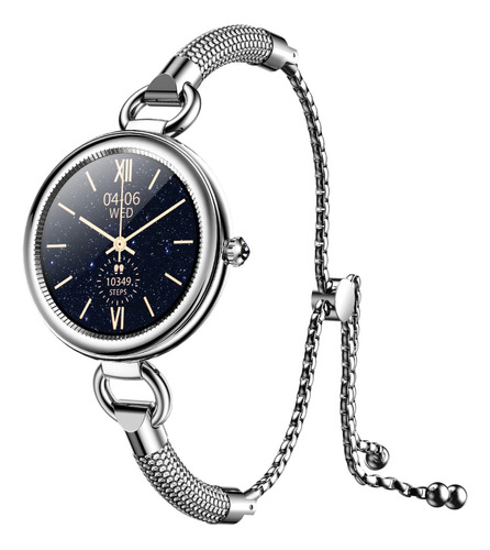 Reloj Inteligente Mujer Xst Roma Lite Smartwatch Silver Color De La Caja Plateado Color De La Malla Blanco Color Del Bisel Plateado