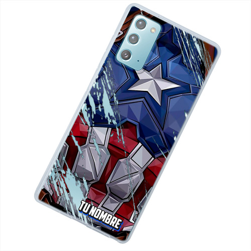 Funda Para Galaxy Capitán América Tu Nombre Personalizado