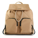 Mochila Con Tapa Grande Lanai Beige