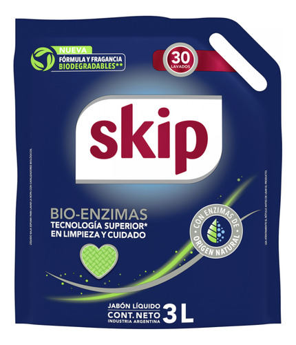 Skip Bio-enzimas Jabon Liquido Pouch X 3000 Ml