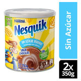 Saborizante Para Leche Nesquik® Chocolate Sin Azúcar 350g X2