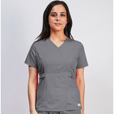 Top Polera Uniforme Clinico Mujer -gris- Live Stitches