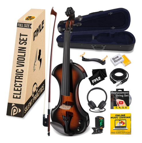 Pyle Kit De Violin Electrico De Tamano Completo, Violin Sile