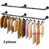 Colgador De Ropa Rack Perchero Exhibidor De 184cm Para Pared