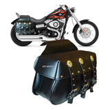 2 Alforjas Maletas Laterales Moto Universal Premium Chopper