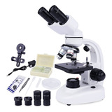 Microscopio Profesional 40-1000x, Binocular + Accesorios 