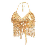 Gold Sequin Belly Dance Top Gift