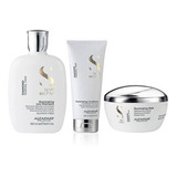 Kit Shampoo, Crema Y Mascara Extra Brillo Diamond Alfaparf