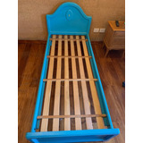 Cama De Madera De 1 Plaza + Velador + Lampara De Regalo