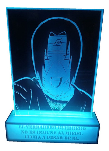 Lampara Itachi Uchiha Multicolor Naruto Base Personalizada