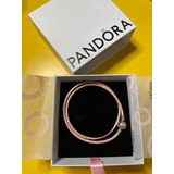 Bracelete Couro Rosa Pandora Original