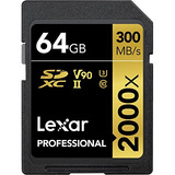 Tarjeta Sdxc Uhs-ii Lexar Professional 2000x De 64 Gb, Hasta