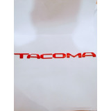 Emblema Letras Toyota Tacoma Tapa Trasera Relieve Color Rojo