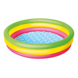 Piscina Inflável 62l 3 Anéis Coloridos 1,00 X 25cm Bel