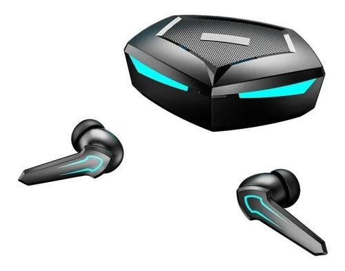 Auriculares In-ear Gamer Inalámbricos True Wireless Headphone Tws  P30 Negro Con Luz Led