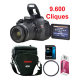 Canon T3i + Zoom 18-55mm + 32gb + Bolsa Só 9.600 Cliques