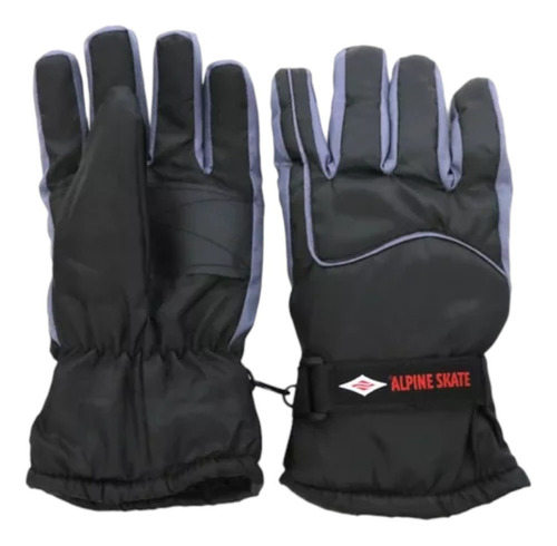 Guantes Alpine Skate Abrigo Puño Invierno Moto 16890 Negro Talle Unico